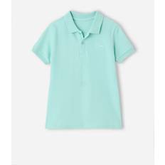 Turquoise Polo Shirts Children's Clothing Vertbaudet Short Sleeve Polo Shirt - Turquoise