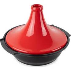 Red Tagines Peugeot Tagine Tajine ATLAS 30 cm Gusseisen mit Keramikdeckel rot