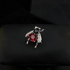 Red Brooches Maxpower Vintage Bee Brooch Trend Creative Insect Corsage Anti-light Pin - Red