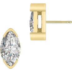 Rachel Glauber Interesting Designs Baguette Stud Earrings Gold