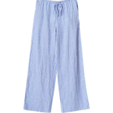 Gina Tricot Bukser Dina Linen Trousers - Blå