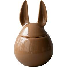 DBKD Eating Rabbit Bowl Small Shiny Nougat 14 cm Easter Decoration