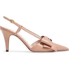 High Heel - Leather Heels & Pumps Valentino Garavani Bowow Slingback Pumps In Kidskin 85MM - Rose