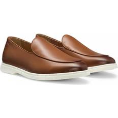 Men - Orange Low Shoes Boss Black Men's Italian Leather Loafers - Brown