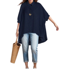 Shein Womens Summer Solid Color Batwing Sleeve HighLow Hem Loose Casual Blouse