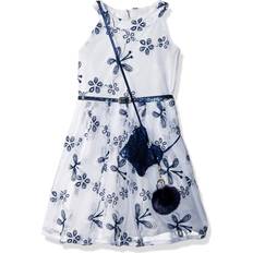 L Dresses Late for the Sky Girls Little Halter Skater Dress - Navy