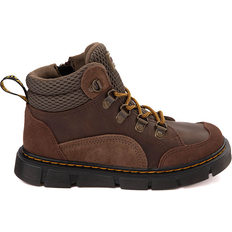 Dr. Martens Junior Raffe Panel Leather Lace Up Boots Brown