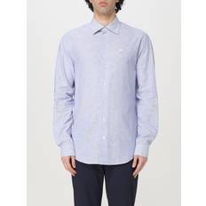 Emporio Armani Herre Skjorter Emporio Armani Men Shirt Gnawed - Blue