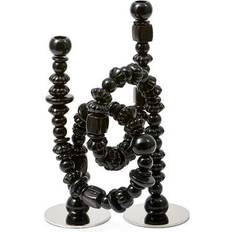 Candle Holders Polspotten Beads Black Candle Holder