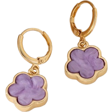 Shein pair Metal Fashionable Lucky Clover Pendant Earrings