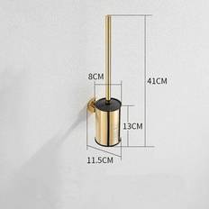Bathroom Accessories Ikodm Gold Wall Mounted Toilet Brush Stainless Steel