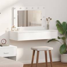 VidaXL Vita Sminkbord vidaXL Vägghängande Med LED-Lampor Sminkbord