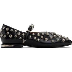Toga Pulla Black Polido Ballerina Flats - Black
