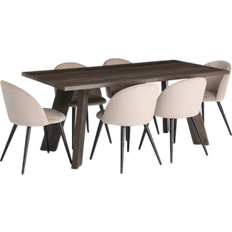 &Home Landlig 6 Bordgruppe 90x180cm 7stk