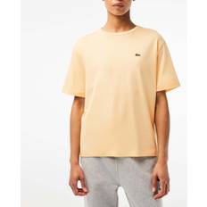 Lacoste Yellow T-shirts Lacoste Crewneck Premium Cotton T-Shirt - Yellow
