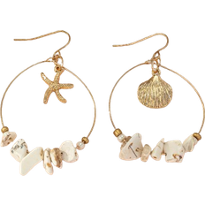 Shein 1pair Fashionable & Starfish Drop Earrings For Women For Daily Decoration
