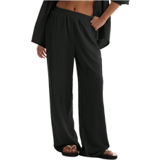 Shein Linen Feel Slouchy Beach Trouser