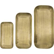 Guld Serveringsfade & Bakker House Doctor Plato Dekorationsbakke 3 Dele Gylden Serveringsbakke