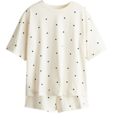 Schlafanzüge H&M Printed Pyjamas - Cream/Hearts