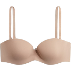 H&M Padded Microfibre Balconette Bra - Beige
