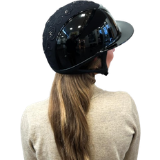 One k ridehjelm One K Advancé Riding Helmet - Embroidery Top - Black Glossy