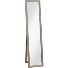 Glass Floor Mirrors Homcom Grey Rustic Length 155cm Floor Mirror 37x157cm