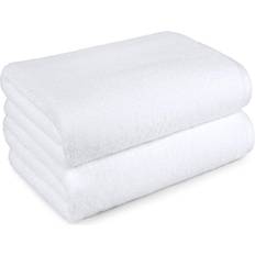 Amazon Basics 2 for Bathroom 2-Pack 70x140 cm Bath Towel White (140x70cm)