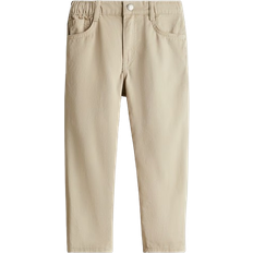 H&M Loose-Fit Twill Pants - Beige