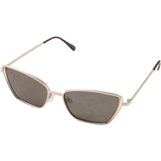 Jeepers Peepers Silverfärgade Solglasögon Cateye Modell I Metall - Svarta Glas