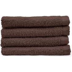 Catherine Lansfield Quick Dry Cotton 4 Pack Face Cloths Guest Towel Brown (30x30cm)