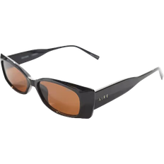 AIRE Equinox Pointed Rectangle Sunglasses - Black/Brown