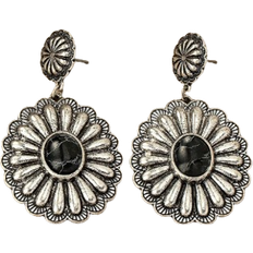 Shein 1pair Vintage Black turquoise Drop Earrings For Women For Vacation Decoration