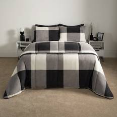 OHS Teddy Gingham Duvet Cover Grey (200x200cm)