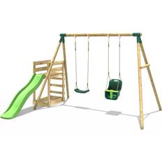 Wooden Toys Playground Rebo Wooden Swing Set