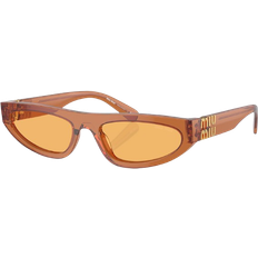 Miu miu sunglasses Miu Miu Stylish Sunglasses with Yellow Lenses - Brown