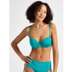 Dam - Turkosa Kläder Lindex Padded Balconette Bikini Bra - Underwire