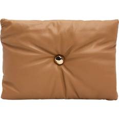 Flattered Pia Leather Padded Clutch Bag - Camel
