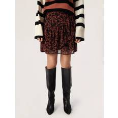 Soaked in Luxury Luciana Leaves Skirt - Smoked Paprika/Multi