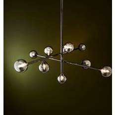 Vogue Vogue Willis Art Deco 10 Light Adjustable Light - Chrome Pendant Lamp