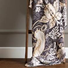 William Morris Blankets William Morris Strawberry Thief Jacquard 130cm x 170cm Throw Biscuit - Blankets Beige