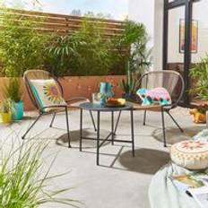Santorini Dunelm Santorini Seater - Natural Bistro Set, Table incl. 2 Chairs