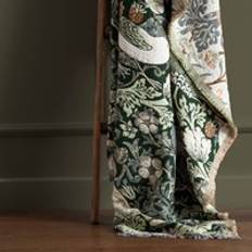 Morris & Co Blankets Morris & Co Strawberry Thief Throw Blanket 130cm x 170cm Throw Blankets Green