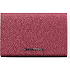 Michael Kors Korthållare Michael Kors MK Hudson Pebbled Leather Card Case - Purple