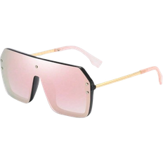 Linser Shein 1pc New Arrival Metal Frame Ocean Pattern Watermark Lens For Men Fashionable Personality F Letter