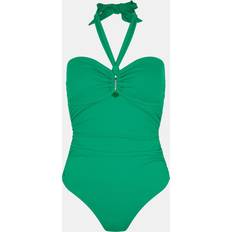 Stretch Swimsuits Accessorize Halter Bandeau Swimsuit - Green