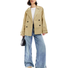 ASOS DESIGN Kort trenchcoat-Neutral
