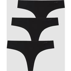 Elastan/Lycra/Spandex Trosor Frank Dandy 3-Pack Invisible Thong - Black