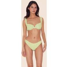PrettyLittleThing Mini Crinkle Tanga Bikini Bottoms - Sage Green