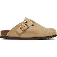 Dame Træsko Scholl Fae Suede - Dark Beige
