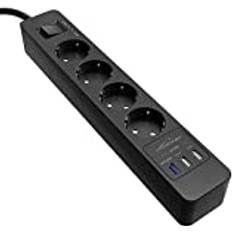 4-Vägs Uttagslist Och Grenuttag USB Quick Charge 3.0
